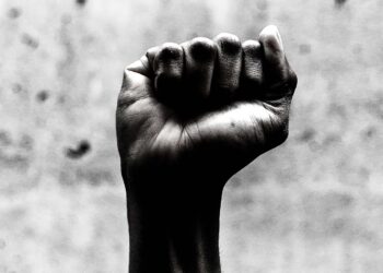 Fotografía de puño en alto