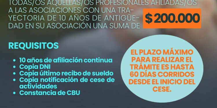 Beneficio para Afiliadas/os que se jubilan
